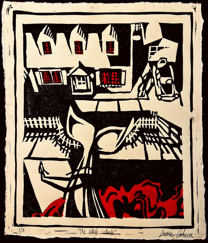 Block Print on parchment