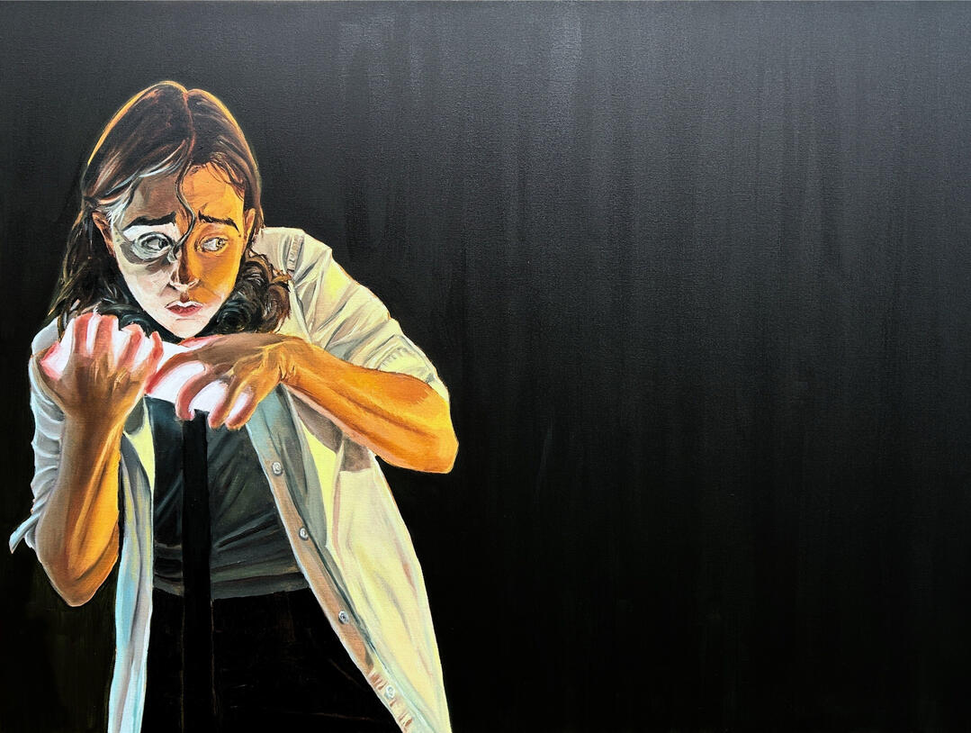 Self portrait, Oil on canvas